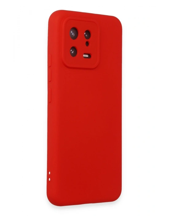 Newface Xiaomi Mi 13 Kılıf Nano içi Kadife Silikon - Kırmızı