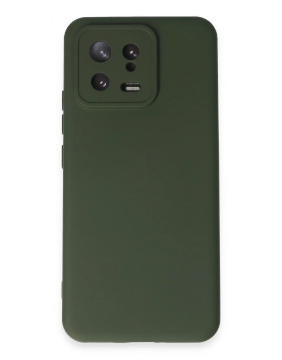 Newface Xiaomi Mi 13 Kılıf Nano içi Kadife Silikon - Koyu Yeşil