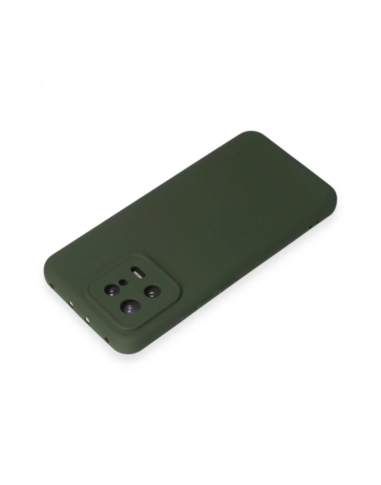 Newface Xiaomi Mi 13 Kılıf Nano içi Kadife Silikon - Koyu Yeşil