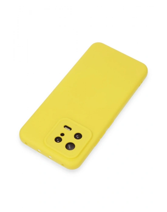 Newface Xiaomi Mi 13 Kılıf Nano içi Kadife Silikon - Sarı