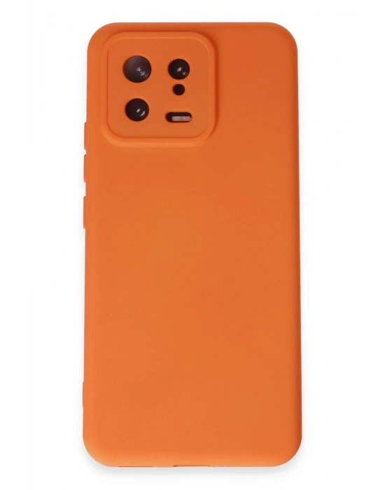 Newface Xiaomi Mi 13 Kılıf Nano içi Kadife Silikon - Turuncu