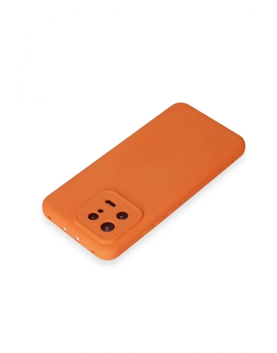 Newface Xiaomi Mi 13 Kılıf Nano içi Kadife Silikon - Turuncu