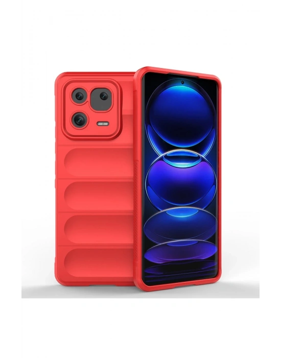 Newface Xiaomi Mi 13 Kılıf Optimum Silikon - Kırmızı