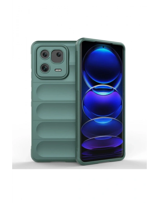 Newface Xiaomi Mi 13 Kılıf Optimum Silikon - Koyu Yeşil