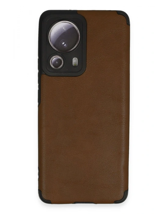 Newface Xiaomi Mi 13 Lite Kılıf Loop Deri Silikon - Kahverengi