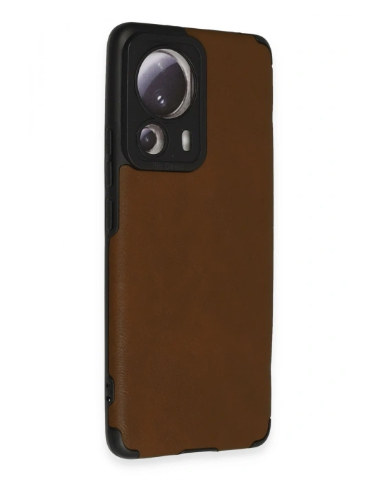 Newface Xiaomi Mi 13 Lite Kılıf Loop Deri Silikon - Kahverengi
