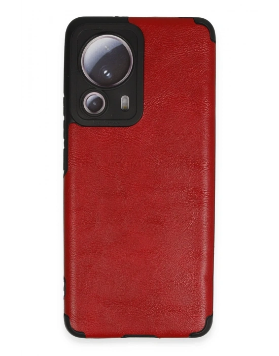 Newface Xiaomi Mi 13 Lite Kılıf Loop Deri Silikon - Kırmızı