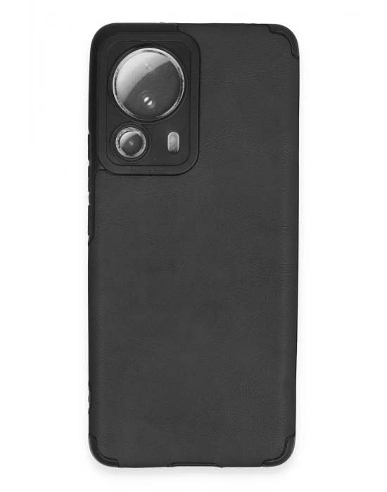 Newface Xiaomi Mi 13 Lite Kılıf Loop Deri Silikon - Siyah
