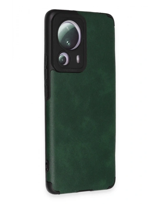 Newface Xiaomi Mi 13 Lite Kılıf Loop Deri Silikon - Yeşil