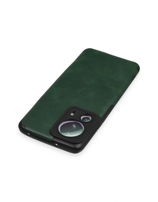 Newface Xiaomi Mi 13 Lite Kılıf Loop Deri Silikon - Yeşil