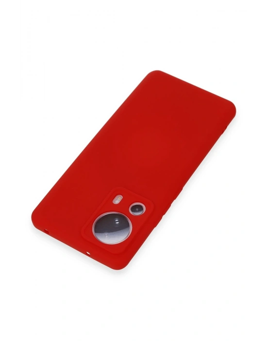 Newface Xiaomi Mi 13 Lite Kılıf Nano içi Kadife Silikon - Kırmızı