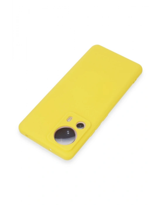Newface Xiaomi Mi 13 Lite Kılıf Nano içi Kadife Silikon - Sarı