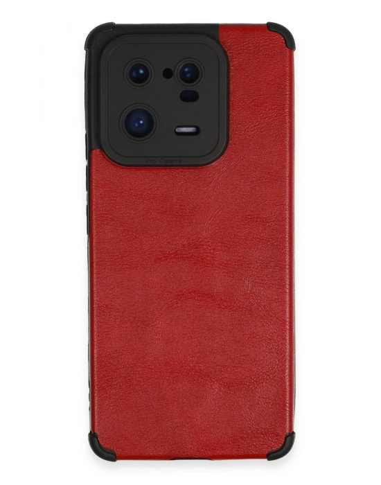 Newface Xiaomi Mi 13 Pro Kılıf Loop Deri Silikon - Kırmızı