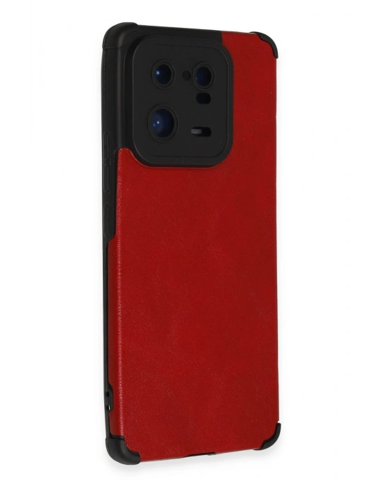 Newface Xiaomi Mi 13 Pro Kılıf Loop Deri Silikon - Kırmızı