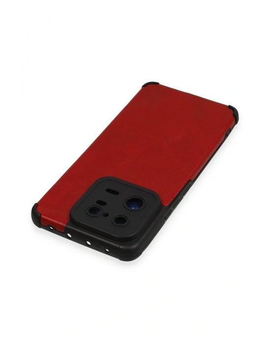Newface Xiaomi Mi 13 Pro Kılıf Loop Deri Silikon - Kırmızı
