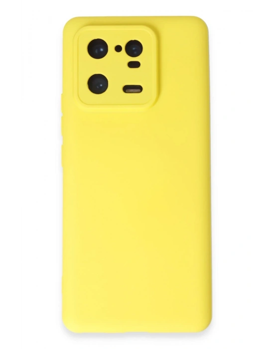 Newface Xiaomi Mi 13 Pro Kılıf Nano içi Kadife Silikon - Sarı