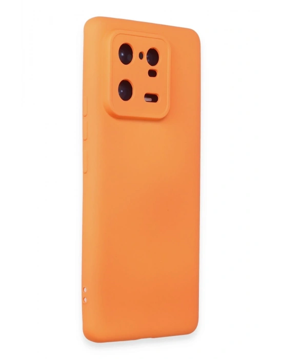 Newface Xiaomi Mi 13 Pro Kılıf Nano içi Kadife Silikon - Turuncu
