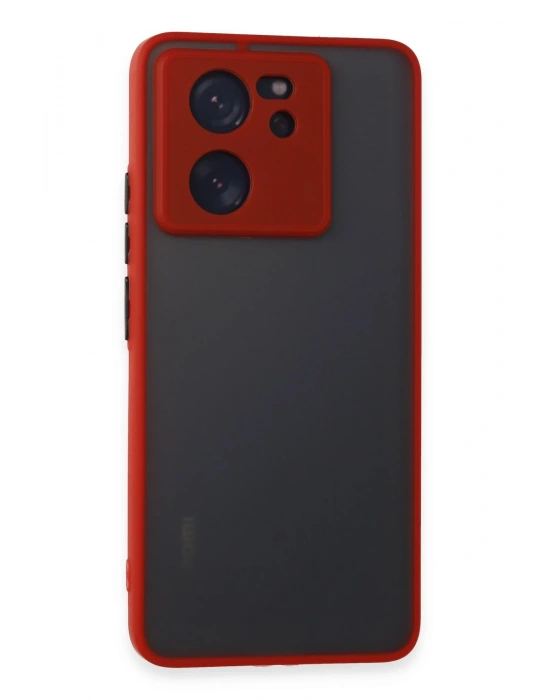 Newface Xiaomi Mi 13T Pro Kılıf Montreal Silikon Kapak - Kırmızı