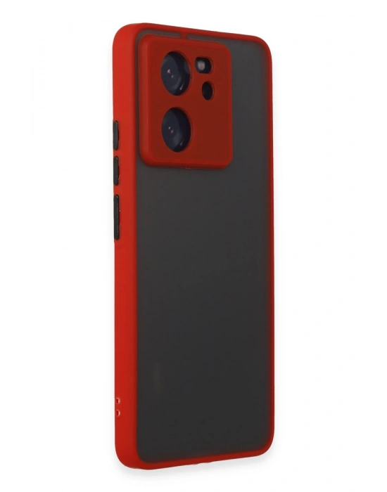 Newface Xiaomi Mi 13T Pro Kılıf Montreal Silikon Kapak - Kırmızı