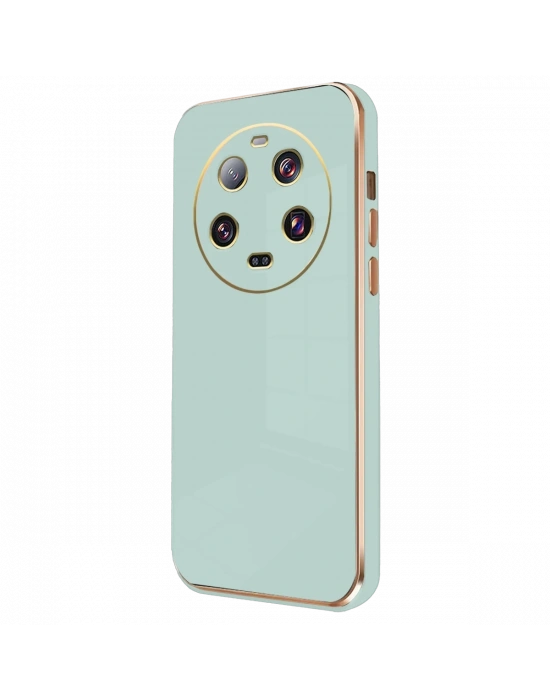 Newface Xiaomi Mi 14 Ultra Kılıf Volet Silikon - Açık Yeşil