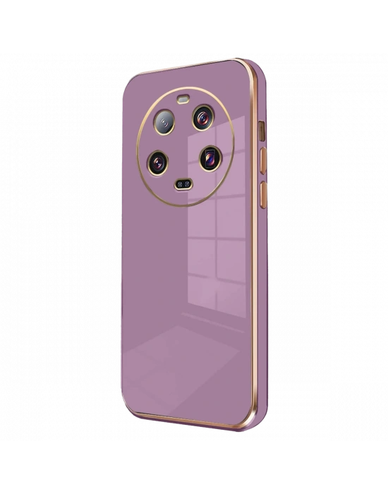 Newface Xiaomi Mi 14 Ultra Kılıf Volet Silikon - Mor