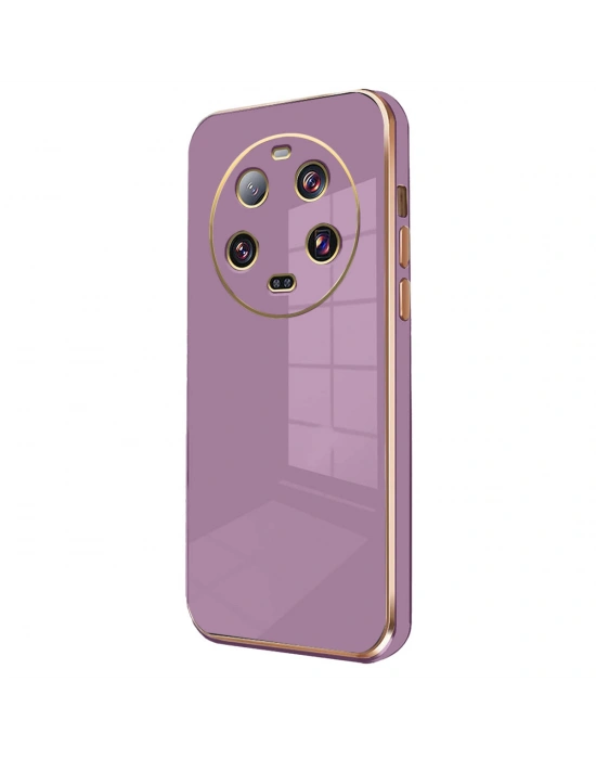 Newface Xiaomi Mi 14 Ultra Kılıf Volet Silikon - Mor