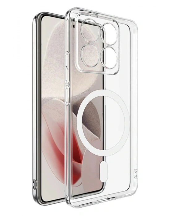 Newface Xiaomi Mi 14T Combo Sert Şeffaf Magsafe Kapak - Şeffaf