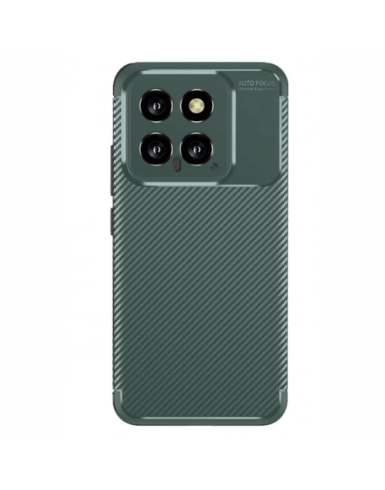 Newface Xiaomi Mi 14T Kılıf Auto Focus Karbon Kapak - Koyu Yeşil