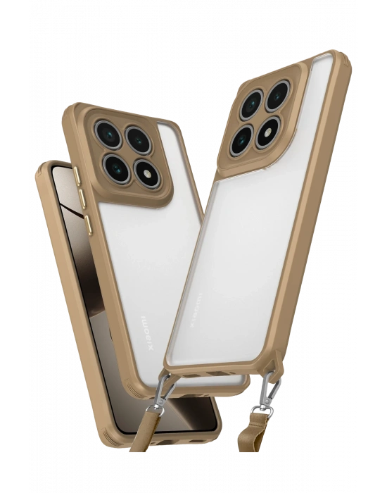 Newface Xiaomi Mi 14T Kılıf Penta Silikon Kılıf - Çöl Titanyum