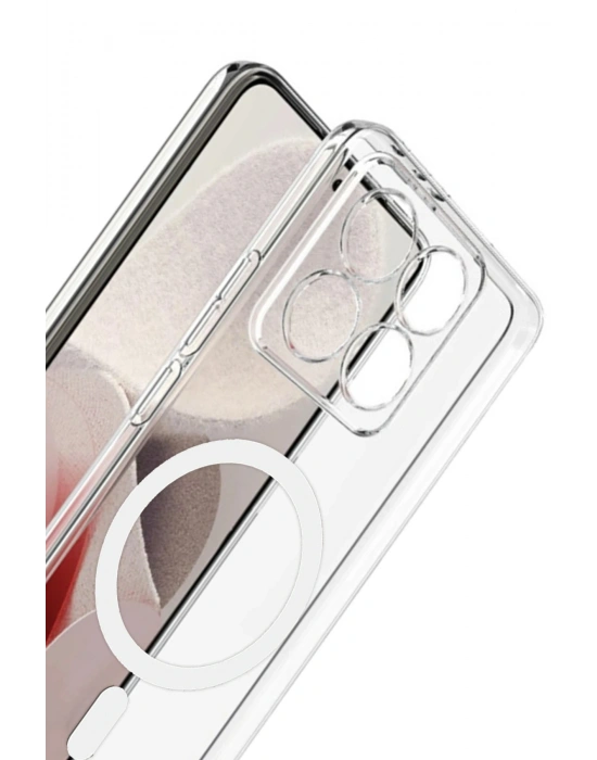 Newface Xiaomi Mi 14T Pro Combo Sert Şeffaf Magsafe Kapak - Şeffaf