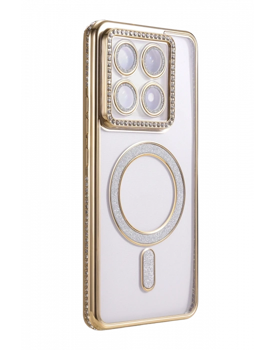 Newface Xiaomi Mi 14T Pro Joke Simli Magneticsafe Kılıf - Gold