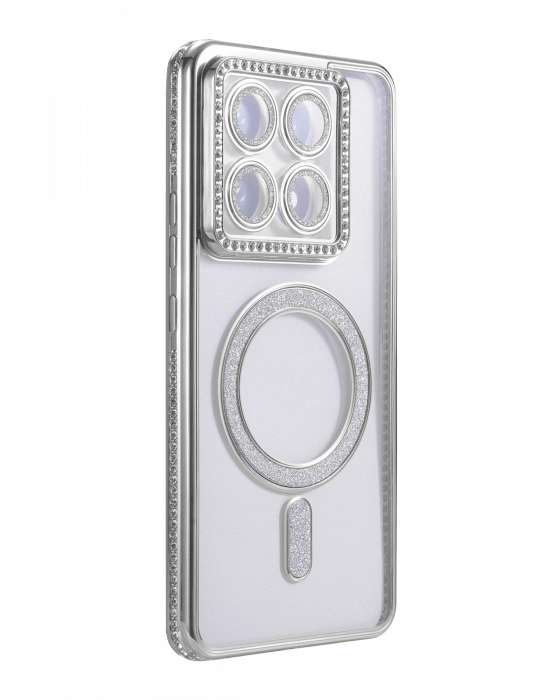 Newface Xiaomi Mi 14T Pro Joke Simli Magneticsafe Kılıf - Gümüş