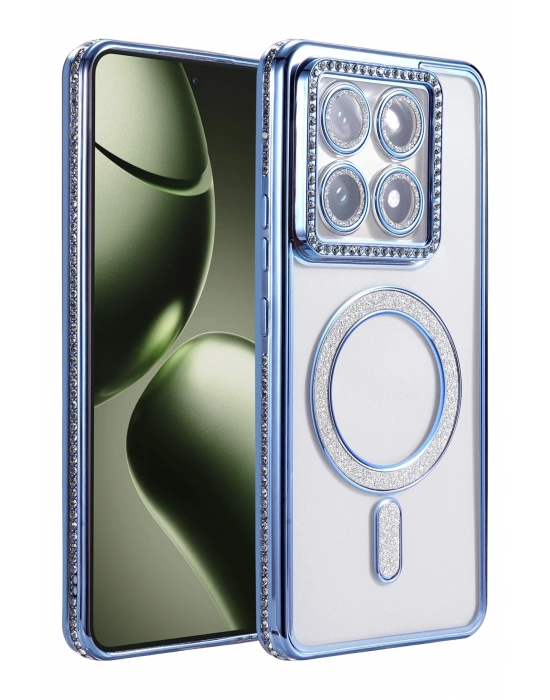 Newface Xiaomi Mi 14T Pro Joke Simli Magneticsafe Kılıf - Mavi