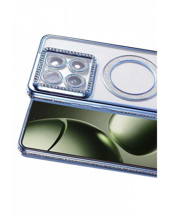 Newface Xiaomi Mi 14T Pro Joke Simli Magneticsafe Kılıf - Mavi