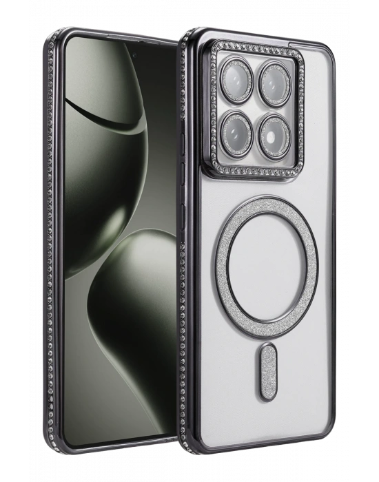 Newface Xiaomi Mi 14T Pro Joke Simli Magneticsafe Kılıf - Siyah