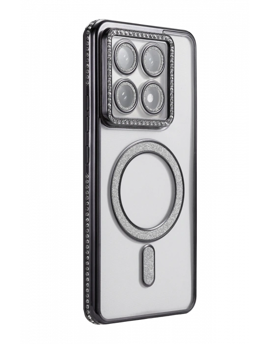 Newface Xiaomi Mi 14T Pro Joke Simli Magneticsafe Kılıf - Siyah