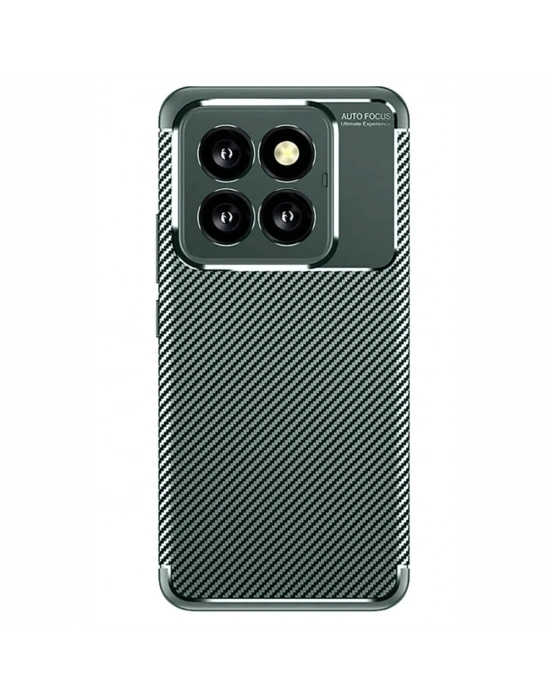 Newface Xiaomi Mi 14T Pro Kılıf Auto Focus Karbon Kapak - Koyu Yeşil
