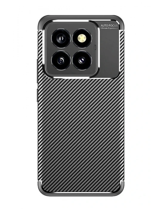 Newface Xiaomi Mi 14T Pro Kılıf Auto Focus Karbon Kapak - Siyah