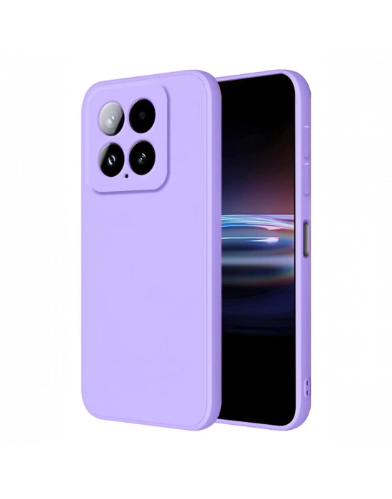 Newface Xiaomi Mi 14T Pro Kılıf Nano içi Kadife Silikon - Lila