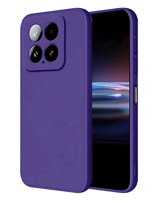 Newface Xiaomi Mi 14T Pro Kılıf Nano içi Kadife Silikon - Mor