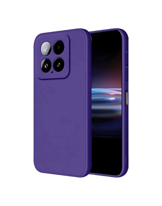 Newface Xiaomi Mi 14T Pro Kılıf Nano içi Kadife Silikon - Mor