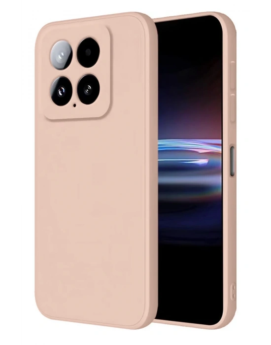 Newface Xiaomi Mi 14T Pro Kılıf Nano içi Kadife Silikon - Pudra