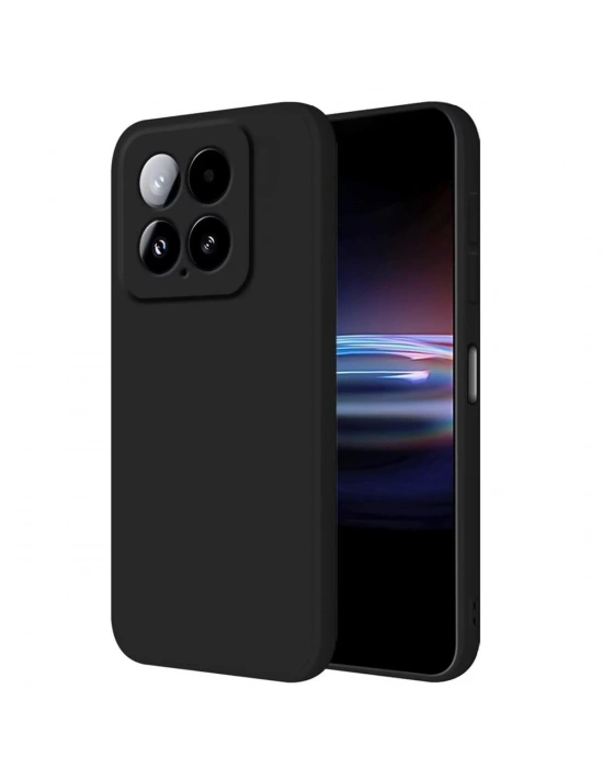 Newface Xiaomi Mi 14T Pro Kılıf Nano içi Kadife Silikon - Siyah