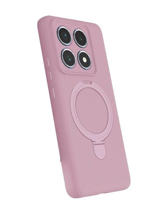 Newface Xiaomi Mi 14T Pro Regal Magsafe Standlı Kapak - Açık Pembe