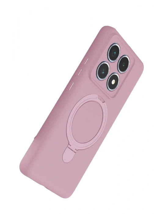 Newface Xiaomi Mi 14T Pro Regal Magsafe Standlı Kapak - Açık Pembe