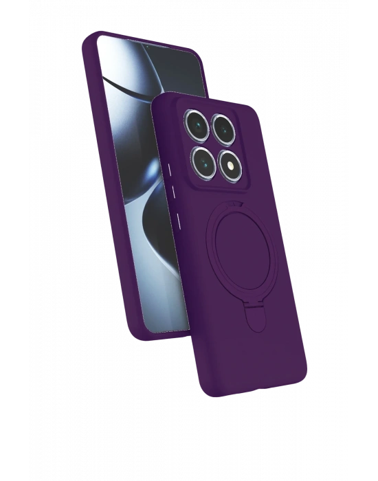 Newface Xiaomi Mi 14T Pro Regal Magsafe Standlı Kapak - Derin Mor