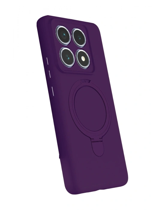 Newface Xiaomi Mi 14T Pro Regal Magsafe Standlı Kapak - Derin Mor
