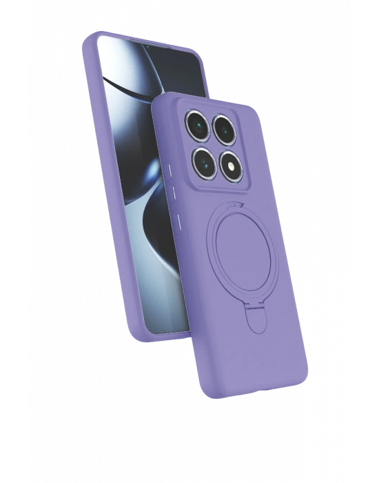 Newface Xiaomi Mi 14T Pro Regal Magsafe Standlı Kapak - Lila