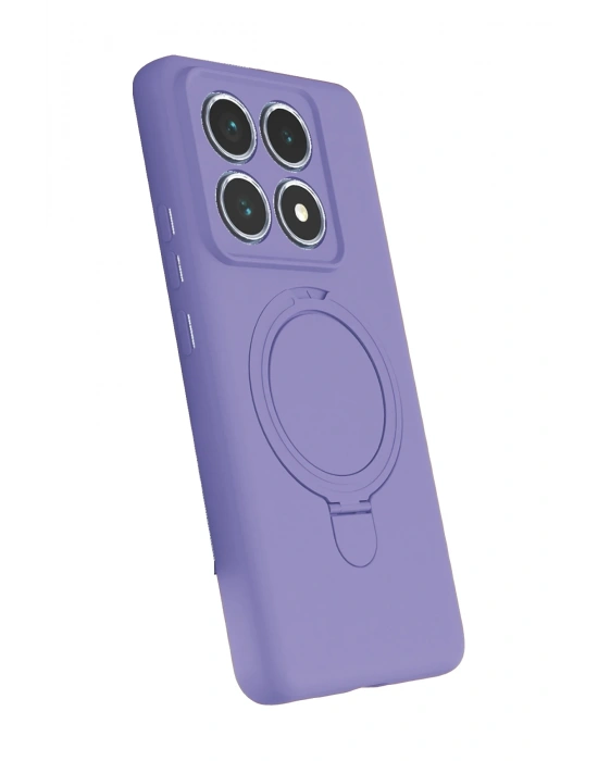 Newface Xiaomi Mi 14T Pro Regal Magsafe Standlı Kapak - Lila