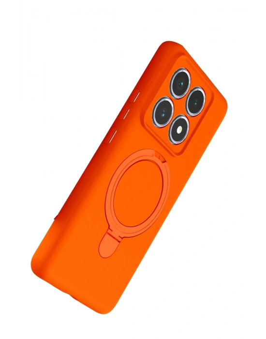 Newface Xiaomi Mi 14T Pro Regal Magsafe Standlı Kapak - Turuncu